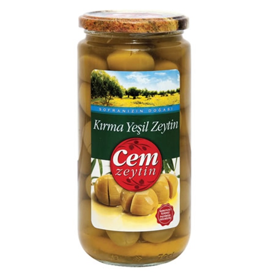 Cem Yeşil Kırma Zeytin 400 gr(121-140)
