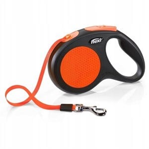 Flexi Neon Otomatik Şerit Tasma Medium 5 Mt 25 kg Turuncu