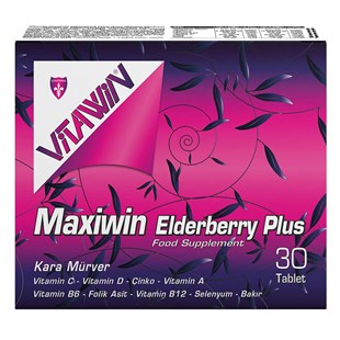 Vitawin Maxiwin Elderberry Plus Kara Mürver Ekstreli 30 Tablet
