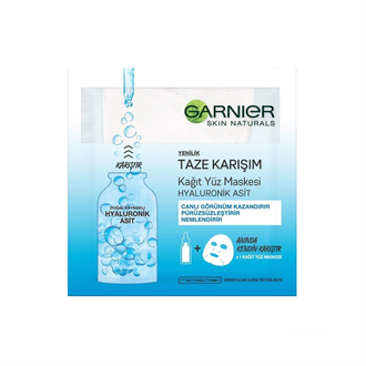Garnier Taze Karışım Kağıt Yüz Maskesi Hyaluronik