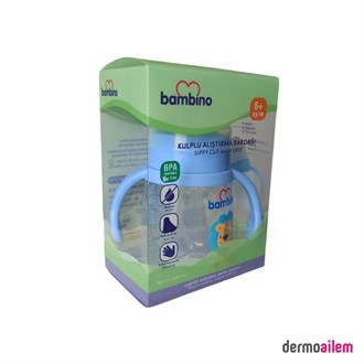 Bambino Kulplu Alıştırma Bardağı 180 ml 6+Ay Mavi