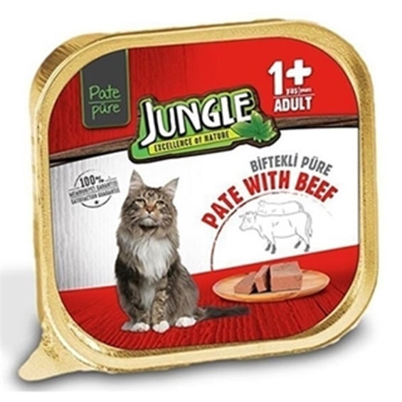 Jungle Yetişkin Kedi Maması Püre Dana Etli 100 gr