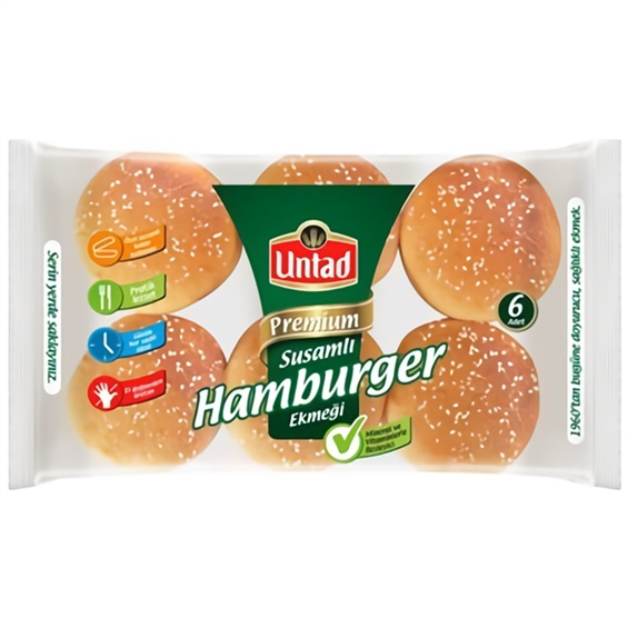 Untad Premium Susamlı Hamburger 6'lı 85 gr