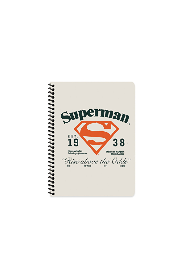 Superman 16,5*22,5 80 Yaprak Çizgili Karton Kapak Defter