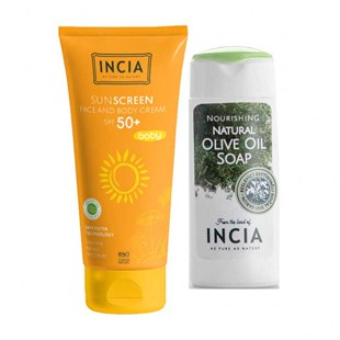Incia Sun Screen Baby Face and Body Cream SPF50+ 50 ml + El & Vücut Sabunu 50 ml Hediyeli