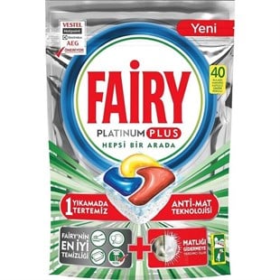 Fairy Platinum Plus Bulaşık Makinası Deterjan 40 Yıkama