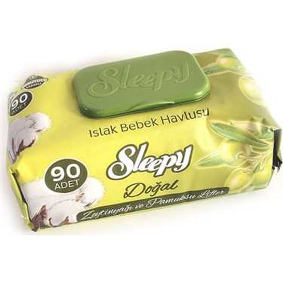 Sleepy Islak Havlu 90lı Zeytinyağlı Kapaklı