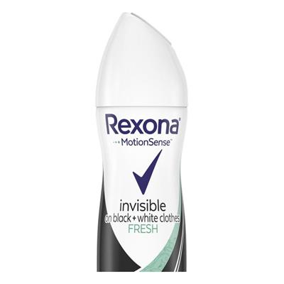 REXONA DEO 150ml BYN INVISIBLE ON BLACK & WHITE CLOTHES FRESH