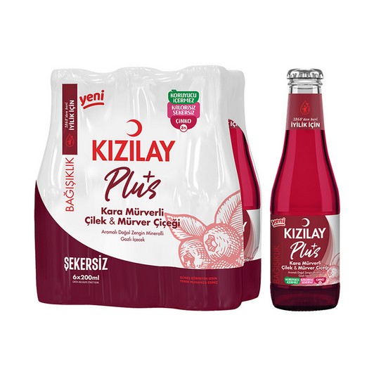 Kızılay Karamürver&Çilek Maden Suyu 6x200 ml