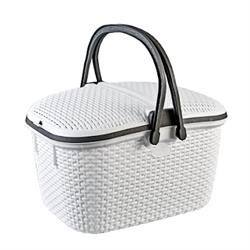 Twins Plastik Hasırlı Piknik Sepeti 30 lt