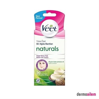 Veet Naturals Yüze Özel Sir Ağda Bandı 20'li