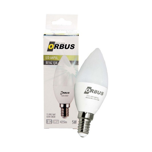 Orbus Led Ampul Beyaz Işık 5 watt E14 