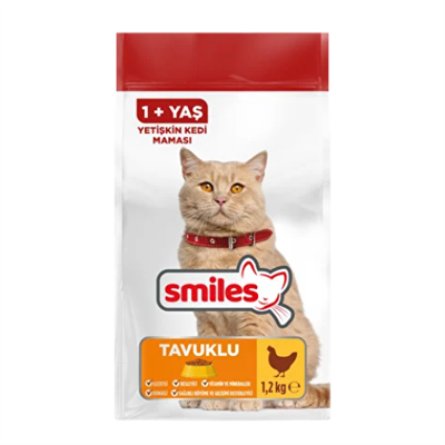 Smiles Tavuklu Yetişkin Kedi Maması 1,2 Kg