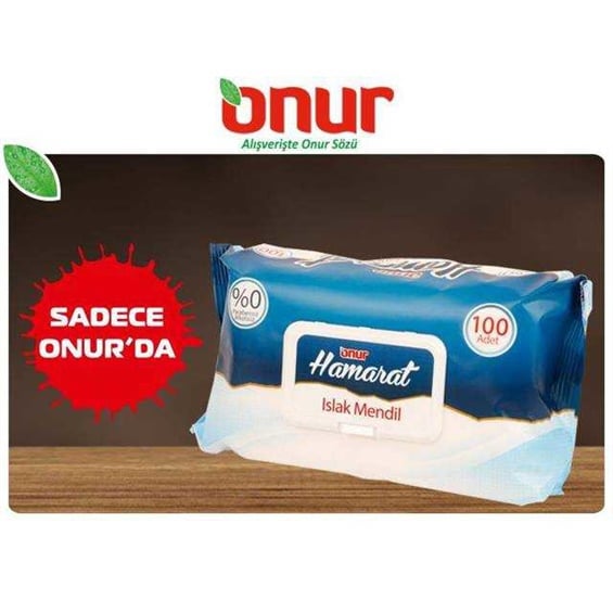 Onur Hamarat Islak Havlu 100'lü