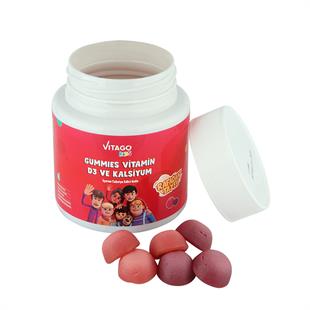 Vitago Kids Premium Z Takımı Gummies Vitamin D3 Kalsiyum İçeren Çiğnenebilir Form 30'lu