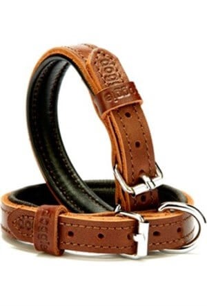 Doggie Yumuşak Deri Boyun Tasması S 2x30-35cm Kahve