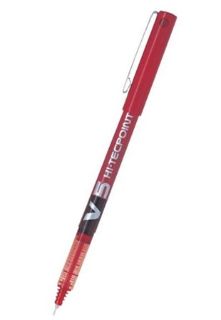 Pilot V5 İğne Uç Roller Kalem 05 MM Kırmızı
