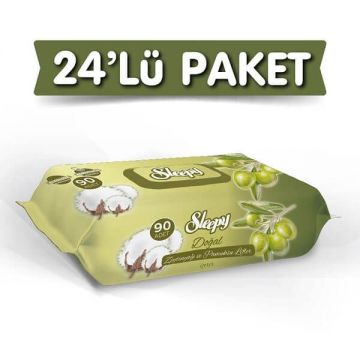 Sleepy Zeytinyağlı Islak Havlu 90 Yaprak x 24 Adet