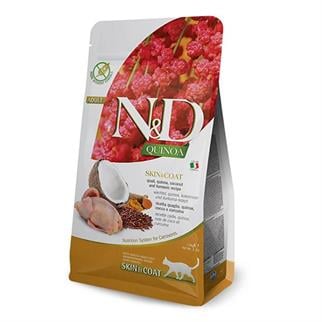 N&D Quinoa Skin Coat Bıldırcın Etli Yetişkin Kedi Maması 5 Kg