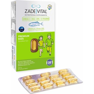 Zade Vital Omega 3 Balik Yaği Premium Kids 30 Kapsül