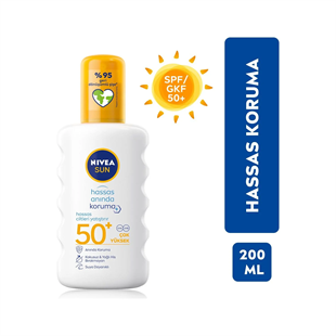Nivea Sun Hassas Koruma Güneş Spreyi Kokusuz 200 ml