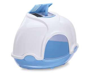 Imac Ginger Filtreli Köşe Kedi Tuvalet Kabı Mavi