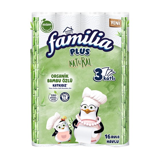 Familia Plus Natural Havlu 16'lı