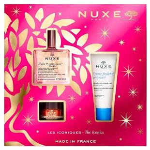 Nuxe Floral Gift Set - Çok Amaçlı Kuru Yağ 50 ml + Nemlendirici Krem 30 ml + Lip Balm 15 gr