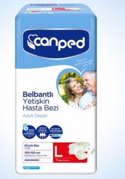 Canped BelBantlı Hasta Bezi 7 li Büyük
