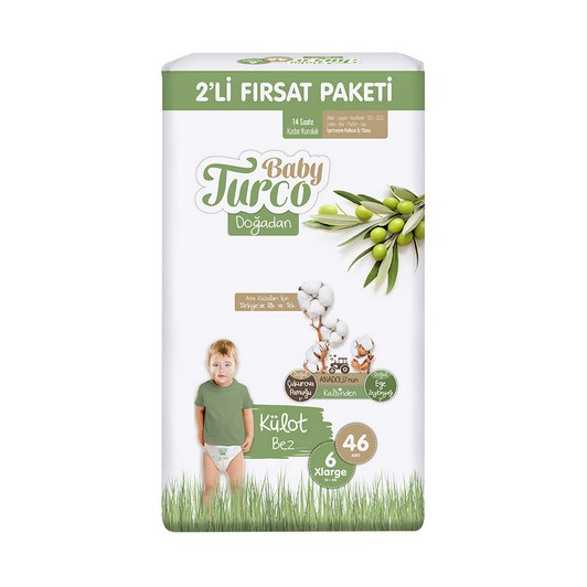 Baby Turco 2 li Fırsat Paketi Külot Bez X Large 46 lı