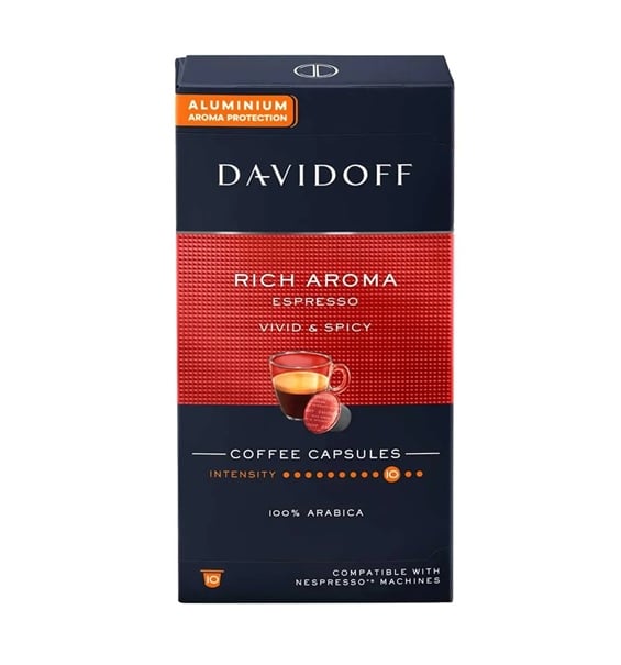 Davidoff Rich Aroma Espresso Vivid & Spicy Aluminium Kapsül Kahve 10'lu 55 gr