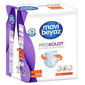 Mavi Beyaz Pedkülot Emici Külot XLarge 7 Li