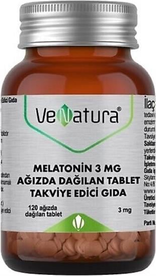 Venatura Melatonin Ağızda Dağılan 3 mg 120 Tablet
