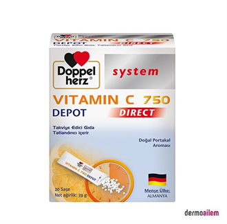 Doppelherz Vitamin C 750 Depot Direct 20 Saşe