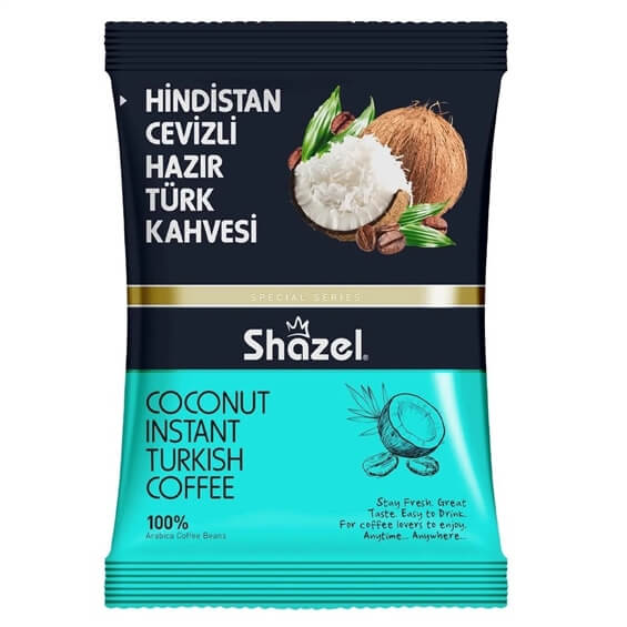 SHAZEL Hindistan Cevizli Hazır Türk Kahvesi 100 Gr