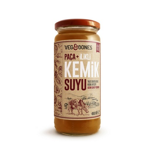 Veg Bones Parça İlikli Kemik Suyu 480 ML