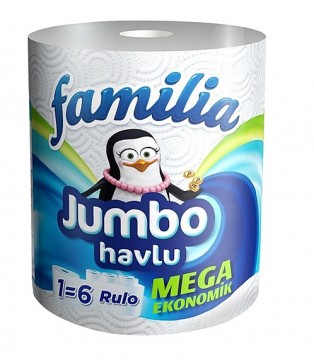 Familia Plus Jumbo Kağıt Havlu 3 Katlı 1=6 Rulo
