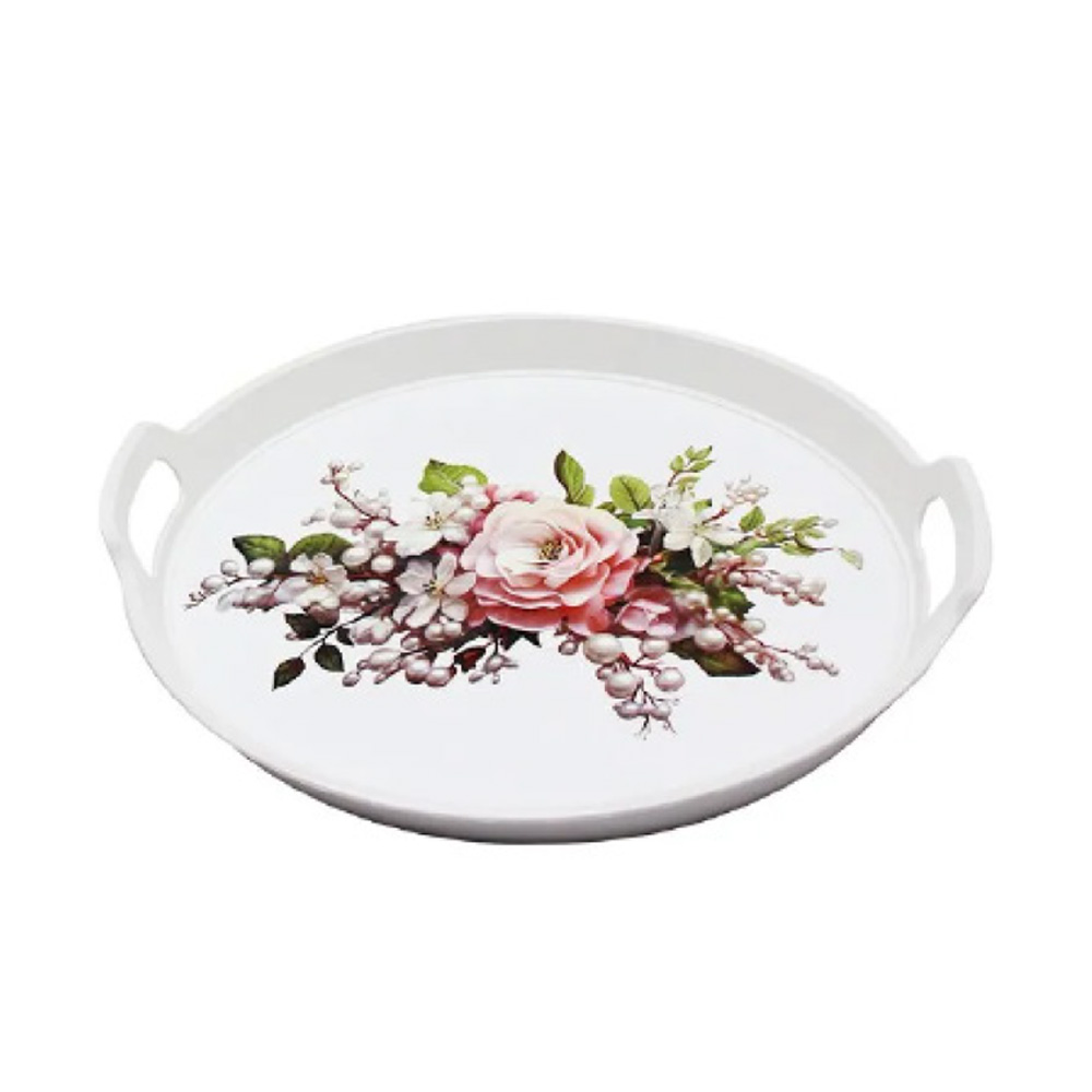 Plastik Desenlı Yuv.Kaymaz Tepsi