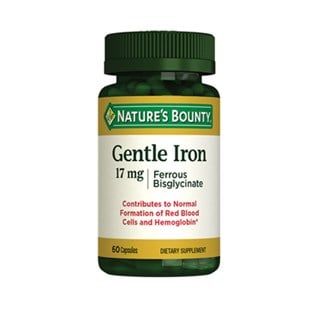 Nature's Bounty Gentle Iron 17 mg 60 Kapsül