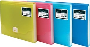 Faber-Castell Dosya Neon Serisi Seperatörlü Körüklü 13 Bölmeli A4 Mavi 5075392200