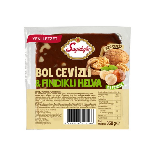 Seyidoğlu Helva Bol Cevizli Fındıklı 350 gr