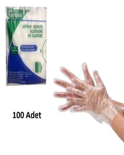 Leva Şeffaf Eldiven 100 Lü Green