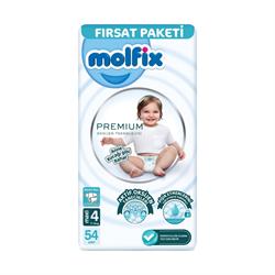 Molfix Premium Bebek Bezi Fırsat Paketi 4 Beden 7-14 Kg 54 Adet