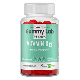 Suda Vitamin Gummy Lab Vitamin B12 For Adults Portakal Aromalı 60 Gummies