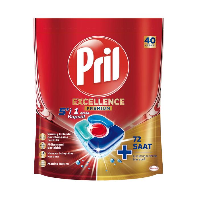 Pril Excellence Bulaşık Makinesi Deterjanı Tableti 40 adet 5ın1