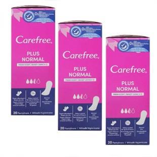 Carefree Plus Normal Günlük Ped 20'li 3 Adet