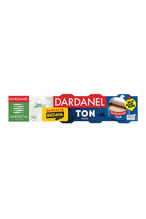 Dardanel Klasik Ton Balığı 3 x 75 g Sardalye Hediyeli