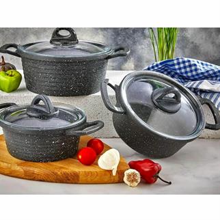 First Class FC200 Derin Tencere Seti 3 Parça - Kapaklı