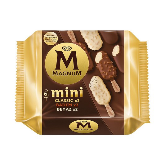 Algida Magnum Mini Classic - Badem - Beyaz 345 ml