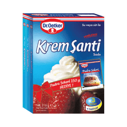 Dr. Oetker Krem Şanti 3'lü 72 G/ Hediye Pudra Şekeri 150 G 
